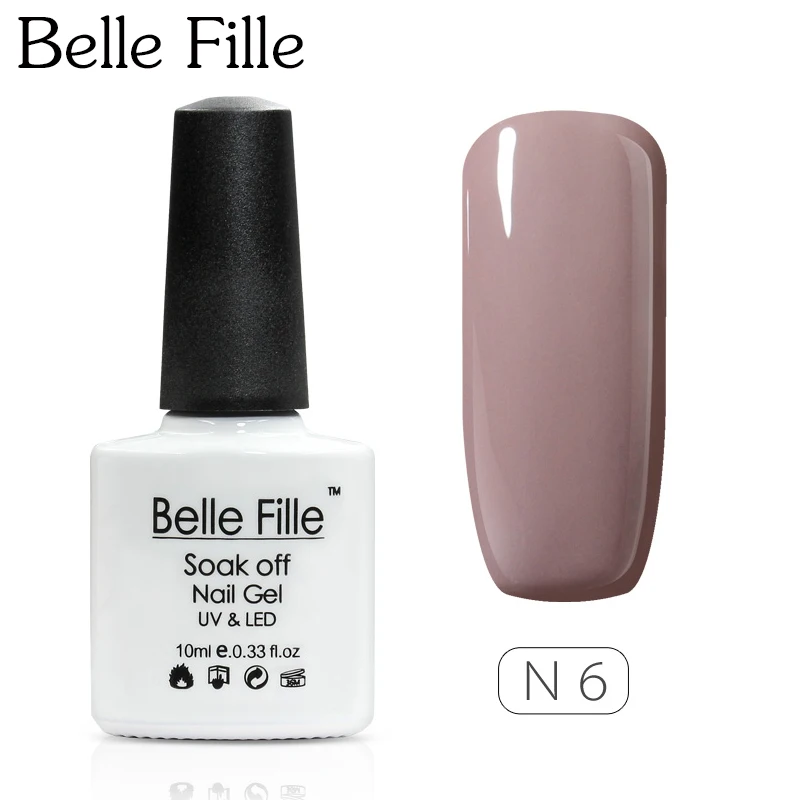 Belle Fille 10 мл телесного цвета УФ гель лак для ногтей голографический грунт Esmalte