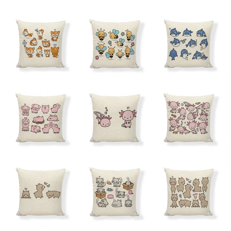 Small Animals Pillow Cover Home Cotton Linen Decorative Throw Pillows Cute Pink Pig Cushion Cover Blue Dolphin Love Sheet Pillow
Small Animals Pillow Cover Home Cotton Linen Decorative Throw Pillows Cute Pink Pig Cushion Cover Blue Dolphin Love Sheet Pillow