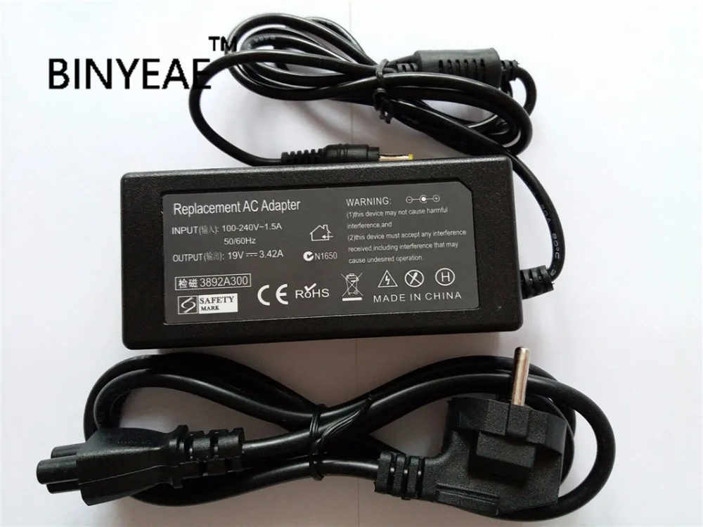 19V 3.42A 65W AC Adapter Battery Charger With Power Cord for eMachines D620 D620-MS2257 E510 E520 E525 E620 Laptop
19V 3.42A 65W AC Adapter Battery Charger With Power Cord for eMachines D620 D620-MS2257 E510 E520 E525 E620 Laptop