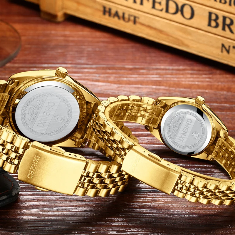 CHENXI Couple Watch Top Brand Luxury Gold Men's watch Fashion Diamond Lovers Watch Waterproof Stainless Steel relogio feminino
CHENXI Couple Watch Top Brand Luxury Gold Men's watch Fashion Diamond Lovers Watch Waterproof Stainless Steel relogio feminino