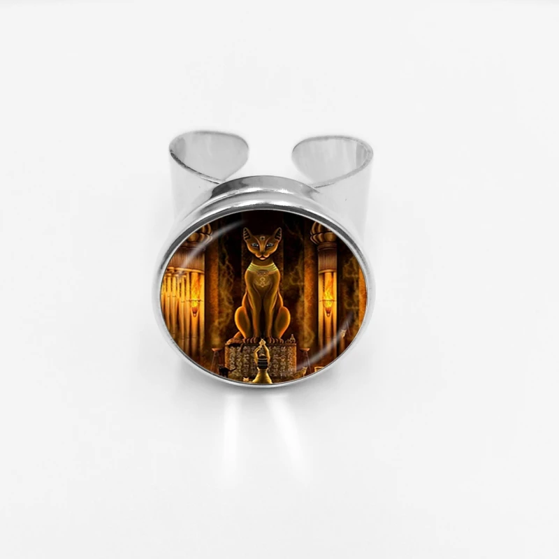 2019/Fashion New Hot Sale Ancient Egyptian Cat Goddess Statue Glass Button Ring Egyptian Lord Handmade Open Ring Jewelry
2019/Fashion New Hot Sale Ancient Egyptian Cat Goddess Statue Glass Button Ring Egyptian Lord Handmade Open Ring Jewelry