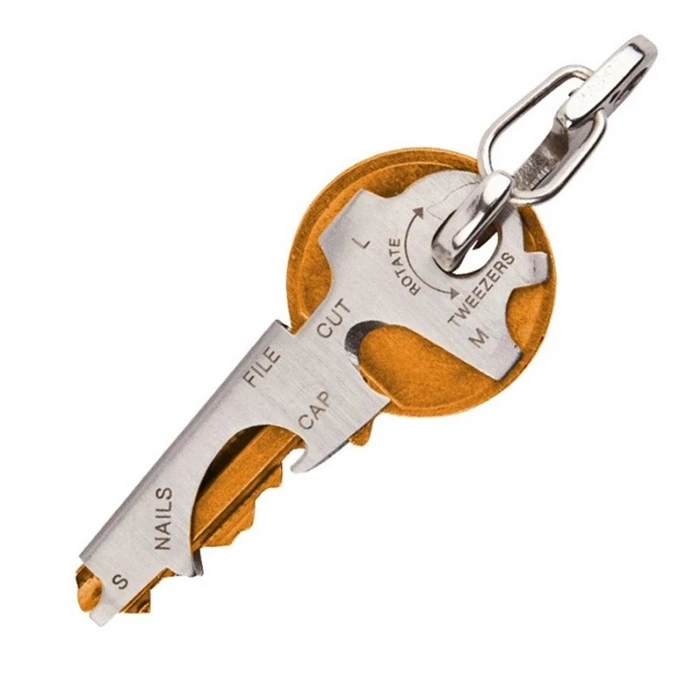 Multifunction 8 in 1 Stainless Steel Key Chain Holder Screwdriver Bottle Opener For Nail File Thread Cutter Tweezers | Инструменты