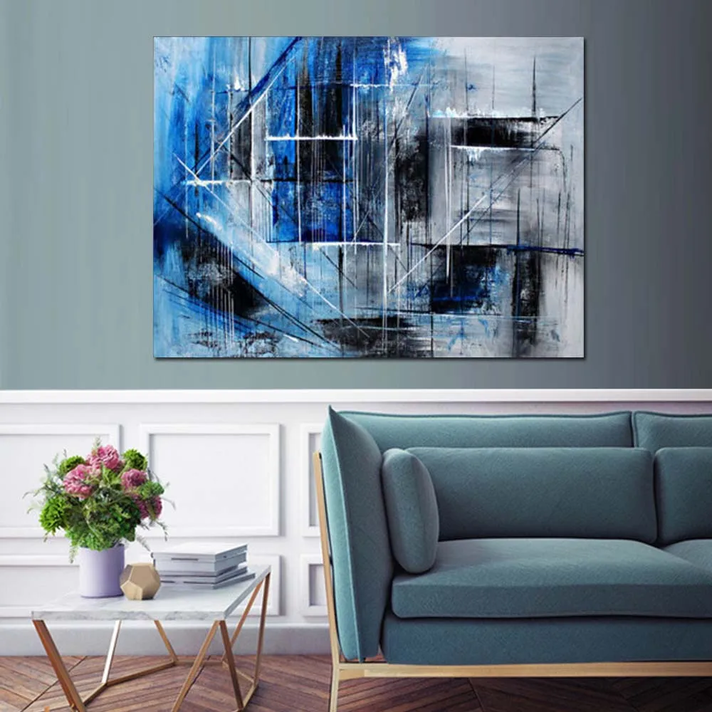 New Arrival Hand Painted Modern Wall Picture Abstract Blue Oil Painting on Canvas Wall Painting For Living Room Home Wall Decor
New Arrival Hand Painted Modern Wall Picture Abstract Blue Oil Painting on Canvas Wall Painting For Living Room Home Wall Decor