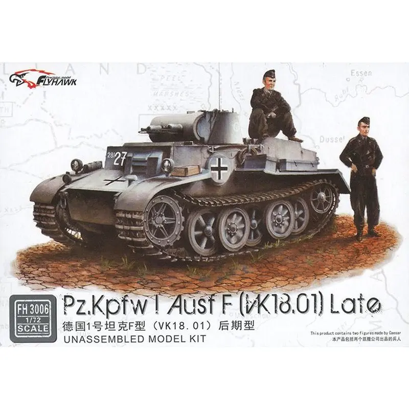 Flyhawk FH3006 1/72 НЕМЕЦКИЙ Pz. Kpfw I Ausf F(VK.18.01) Набор для моделирования поздний масштаб
Flyhawk FH3006 1/72 НЕМЕЦКИЙ Pz. Kpfw I Ausf F(VK.18.01) Набор для моделирования поздний масштаб