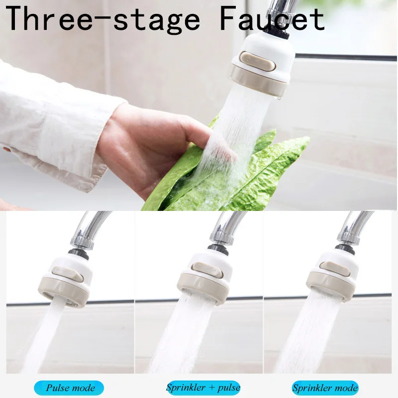 

Kitchen Faucet Aerator 3 Modes Faucet Booster Sprinkler Water Splashproof Kitchen Filter Shower Head Nozzle Tap Connector
