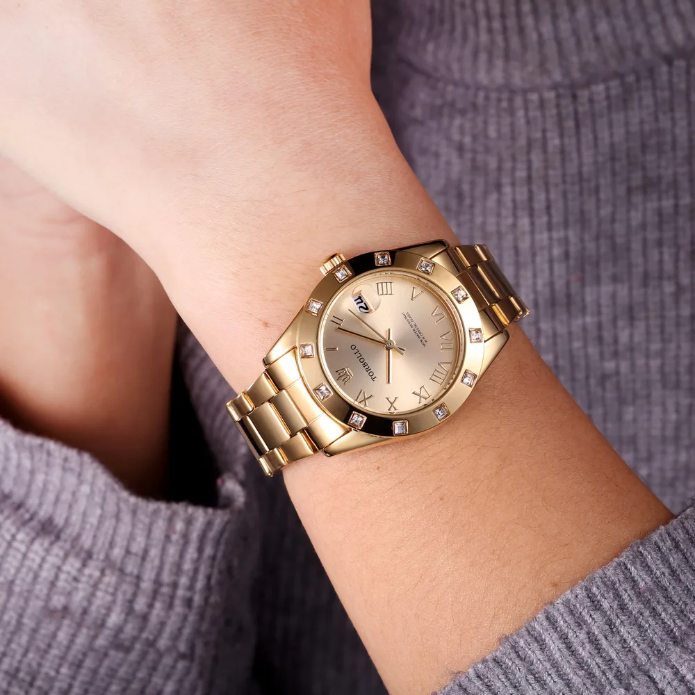 2019 New Fashion Women's Watches Gold Stainless Steel Waterproof Quartz Watch Female Wrist watches Relogio Feminino zegarek dams |