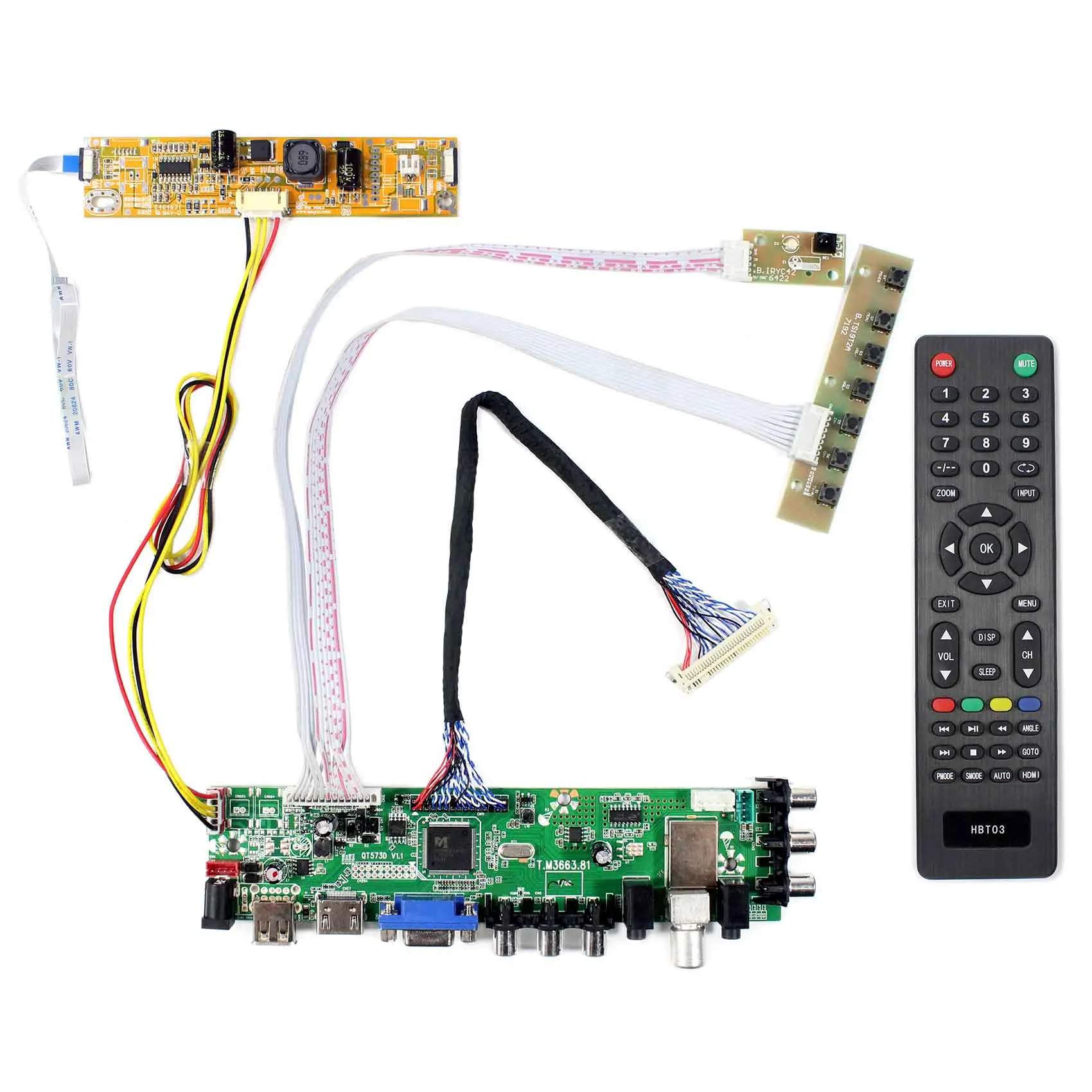 HD-MI VGA AV USB ATV DTV LCD Controller Board for 21.5" 1920x1080 MT215DW02 V0 CLAA215FA04 V1 M215HW01 V6 CLAA215FA04-K Screen
HD-MI VGA AV USB ATV DTV LCD Controller Board for 21.5" 1920x1080 MT215DW02 V0 CLAA215FA04 V1 M215HW01 V6 CLAA215FA04-K Screen