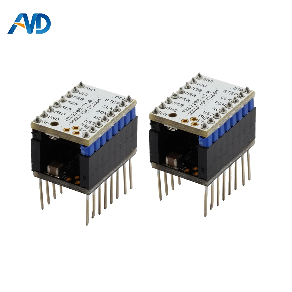 Модуль шагового двигателя TMC2100 V1.3 /TMC2208/TMC2130 Stepstick с защитной планкой
Модуль шагового двигателя TMC2100 V1.3 /TMC2208/TMC2130 Stepstick с защитной планкой