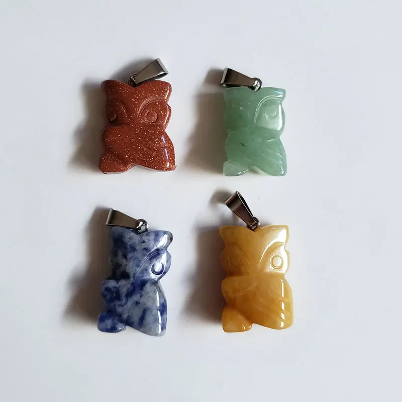 wholesale 12pcs/lot 2018 fashion assorted natural stones mixed carved owl charm pendants for jewelry making
wholesale 12pcs/lot 2018 fashion assorted natural stones mixed carved owl charm pendants for jewelry making