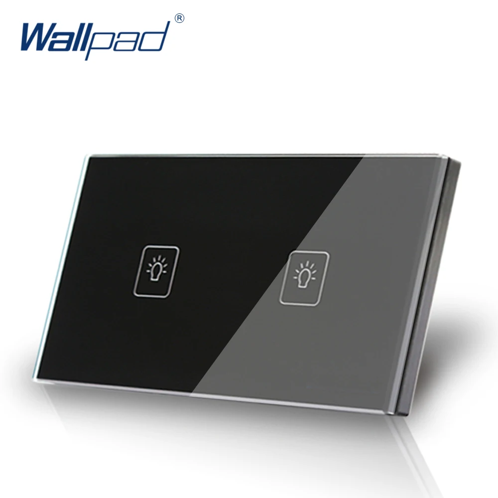 2 Gang 1 Way 118*72mm Wallpad Waterproof Black Glass Touch Switch Panel, LED 110V-250V AU US Size Light Switch, Free Shipping
2 Gang 1 Way 118*72mm Wallpad Waterproof Black Glass Touch Switch Panel, LED 110V-250V AU US Size Light Switch, Free Shipping