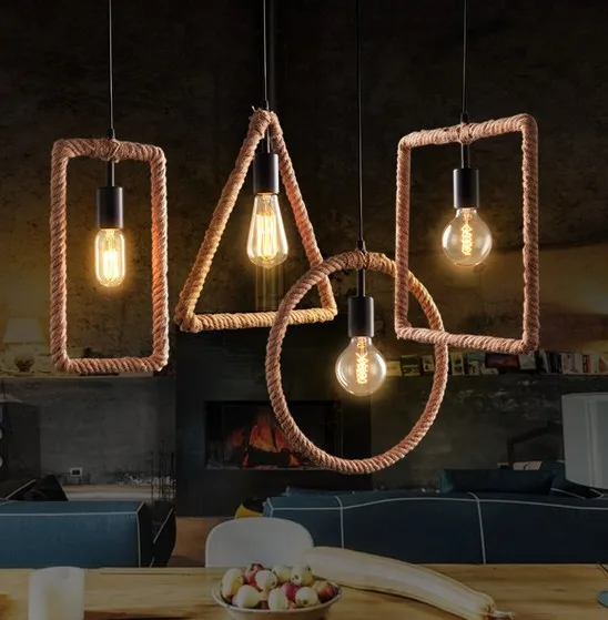 Loft Style Geometric Circle Rope Droplight Edison Industrial Vintage Pendant Light Fixtures For Dining Room Hanging Lamp
Loft Style Geometric Circle Rope Droplight Edison Industrial Vintage Pendant Light Fixtures For Dining Room Hanging Lamp