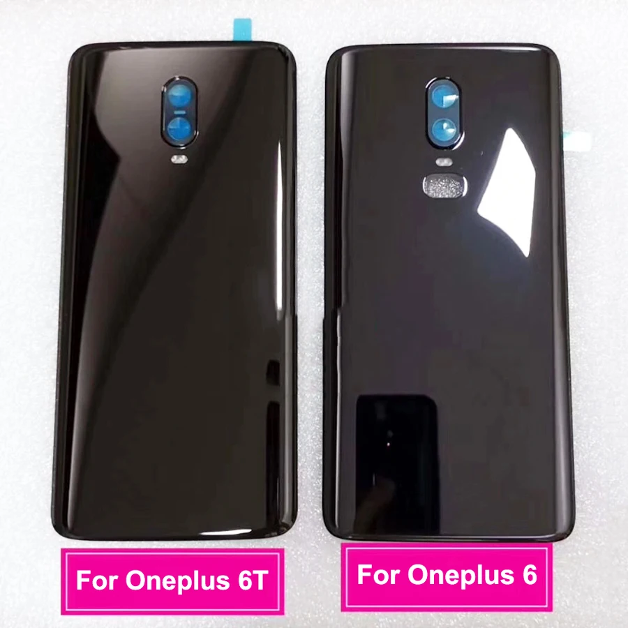 100% оригинальная Стеклянная Крышка батарейного отсека для Oneplus 6 6T Замена задней