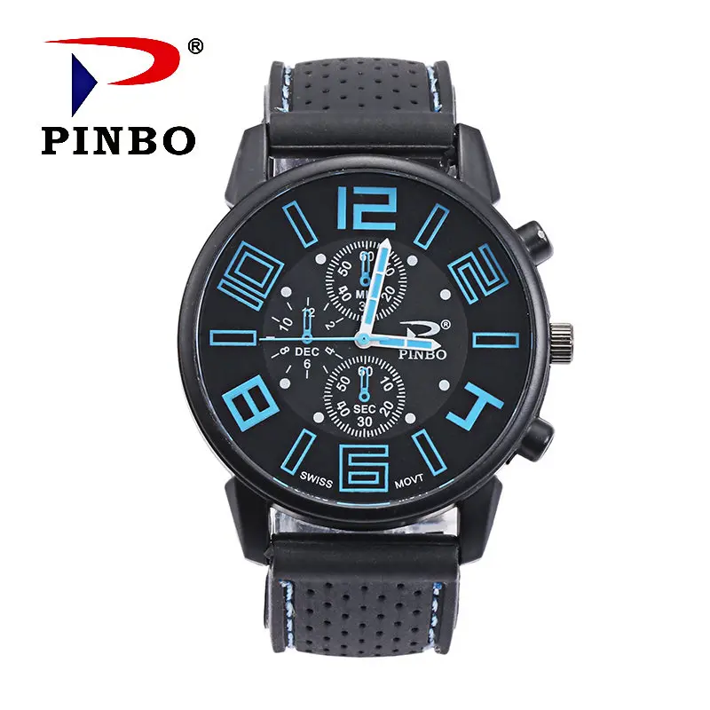 Zegarki Meskie New fashion men's watch casual silicone quartz watches outdoor sports wristwatch Reloj Hombre hot red | Наручные часы