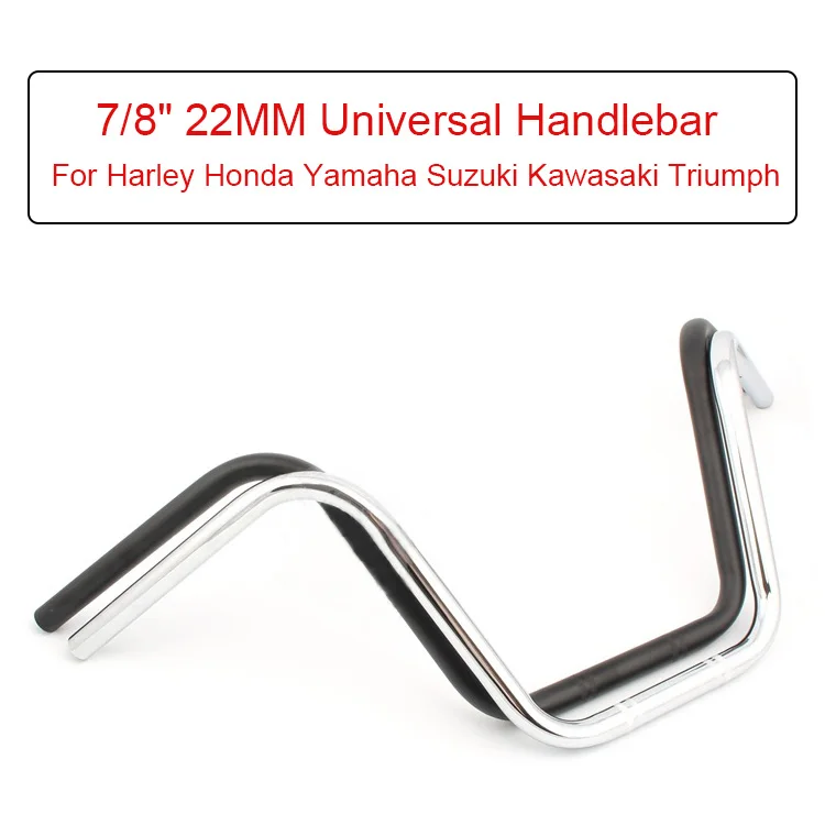 Black/Silver Motorcycle Steel 7/8" Inch 22mm Handlebar Handle Bar Motocross For BMW Honda Yamaha Suzuki Kawasaki Triumph Chopper
Black/Silver Motorcycle Steel 7/8" Inch 22mm Handlebar Handle Bar Motocross For BMW Honda Yamaha Suzuki Kawasaki Triumph Chopper