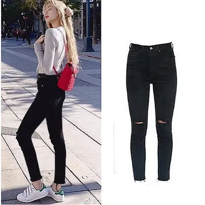 Kpop Seo Yea Ji streetwear fashion high waist hole skinny jeans women 2022 spring korean sexy slim feet jeans girls clothes
Kpop Seo Yea Ji streetwear fashion high waist hole skinny jeans women 2022 spring korean sexy slim feet jeans girls clothes