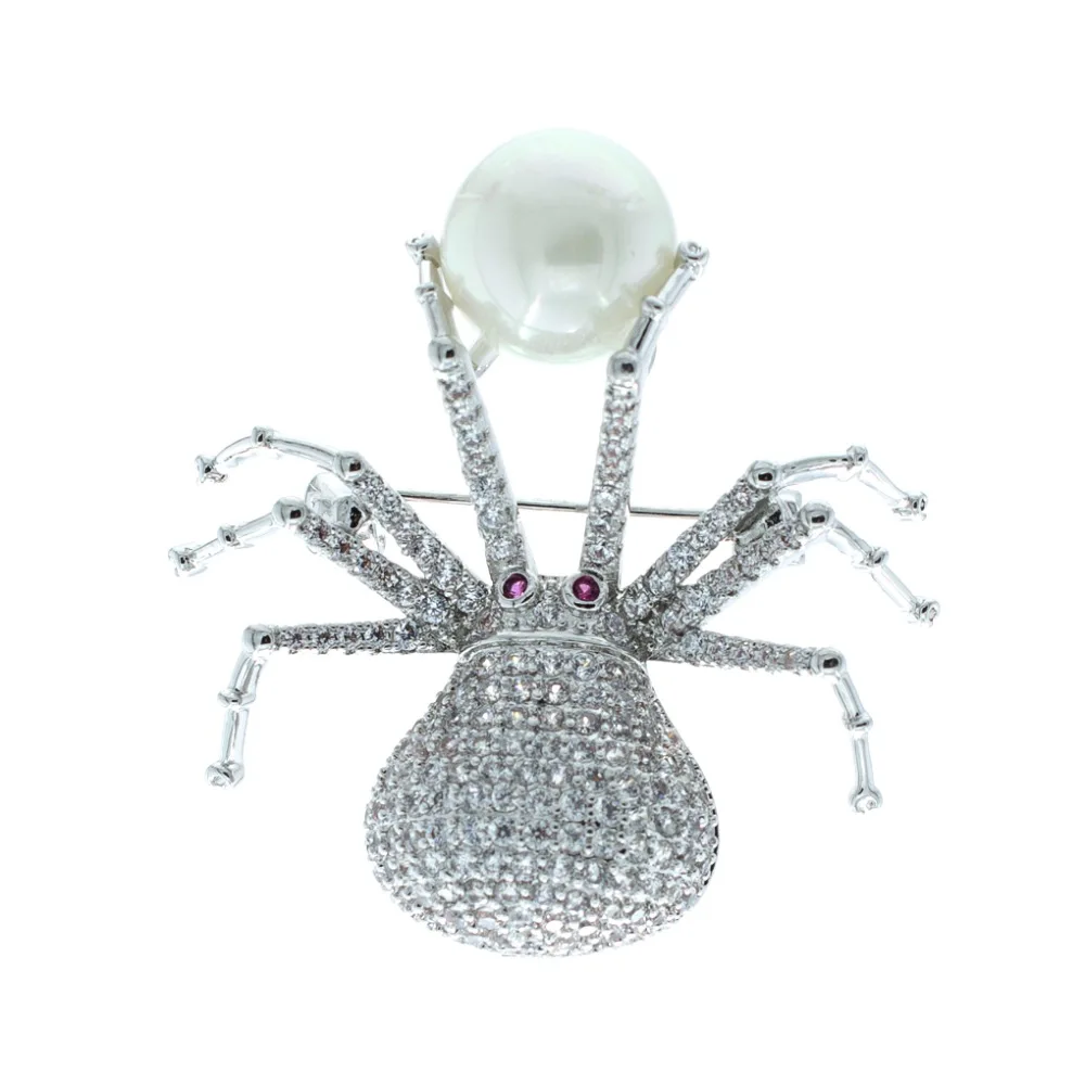 New AAA Cubic Zircon Micro Paved Luxury Black & Clear Spider Tarantula Animal Brooch Pin Broach Gift 02003
New AAA Cubic Zircon Micro Paved Luxury Black & Clear Spider Tarantula Animal Brooch Pin Broach Gift 02003