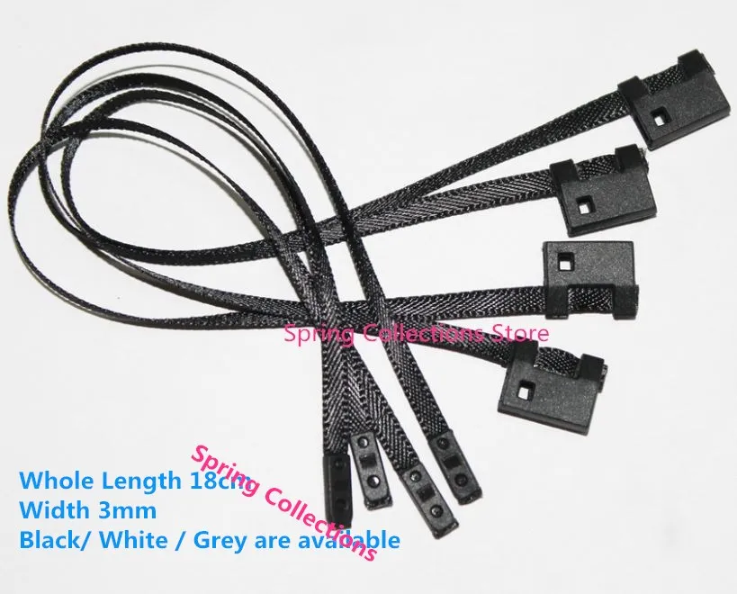 L18cm W3mm 1000pcs шелковые ленты бирки для одежды вешалки пластиковые защелки фиксации