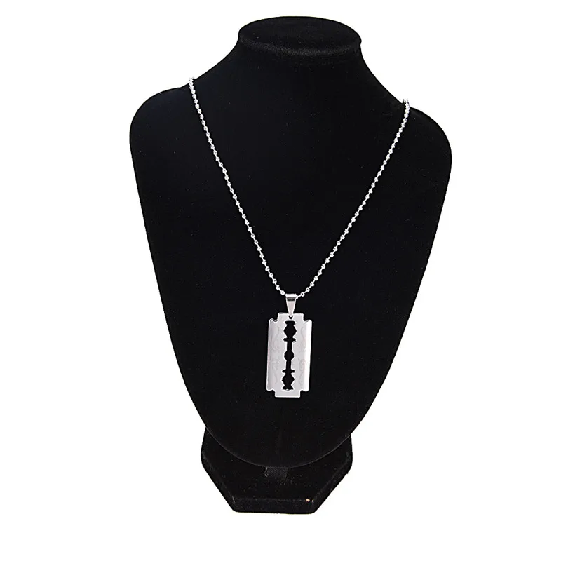 Cool Stainless Steel Razor Blades Pendant Necklaces Men Jewelry Steel Male Shaver Shape Necklaces & Pendants
Cool Stainless Steel Razor Blades Pendant Necklaces Men Jewelry Steel Male Shaver Shape Necklaces & Pendants