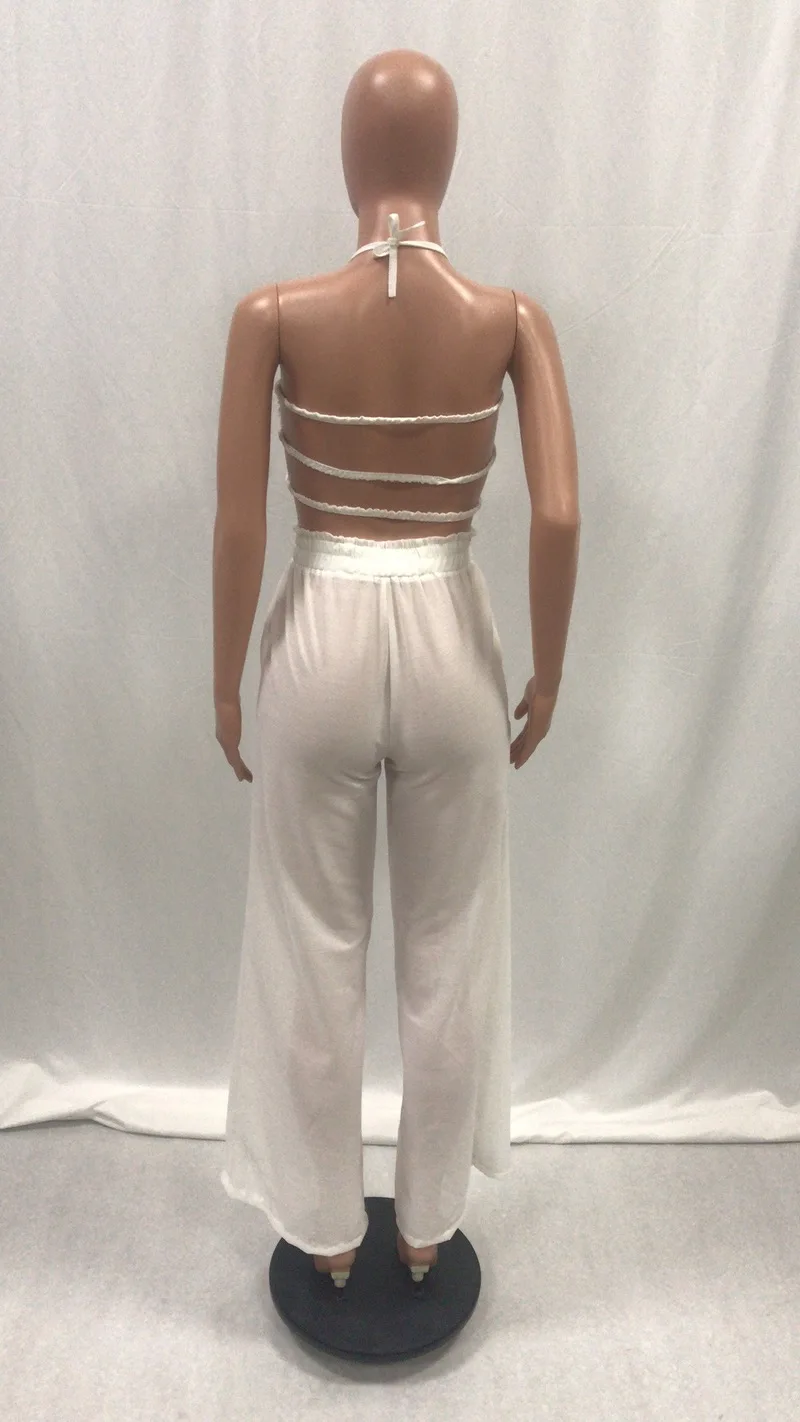 HAOOHU Sexy Hanging neck Spaghetti Strap Wide Leg Jumpsuits 2019 New Women Sleeveless High Waist Jumpsuit Casual Loose Overalls
HAOOHU Sexy Hanging neck Spaghetti Strap Wide Leg Jumpsuits 2019 New Women Sleeveless High Waist Jumpsuit Casual Loose Overalls