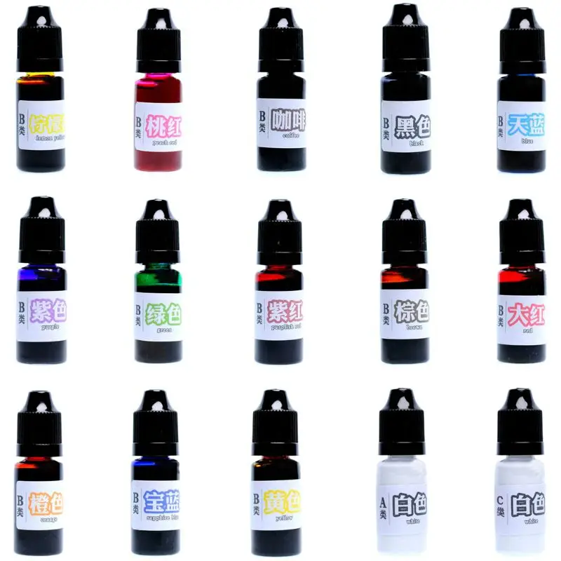 15Colors/set 10 ml Epoxy Resin UV Dye Coloring Colorant Pigment for DIY Jewelry Making Crafts Arts Handmade Accessories dropship
15Colors/set 10 ml Epoxy Resin UV Dye Coloring Colorant Pigment for DIY Jewelry Making Crafts Arts Handmade Accessories dropship