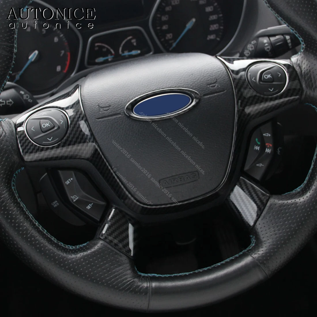 Фото Чехол для руля ford Focus Escape Kuga C Max 3 шт. из углеродного - купить