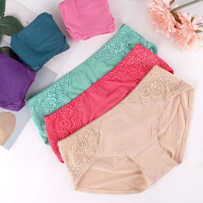 Sexy panties Modal Pure Lady's Underwear cuecas Lace-edged Breathable Low-waist briefs women knickers
Sexy panties Modal Pure Lady's Underwear cuecas Lace-edged Breathable Low-waist briefs women knickers