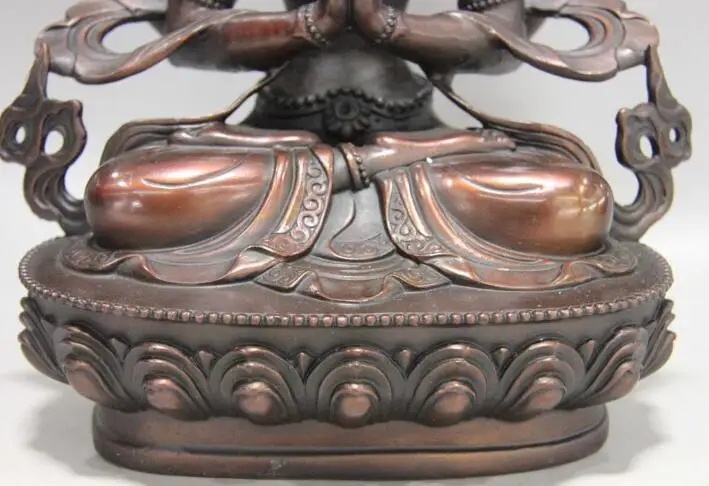 S02487 Buddhism Red Copper Bronze Four arms GuanYin Kwan-yin Boddhisattva Buddha Statue
S02487 Buddhism Red Copper Bronze Four arms GuanYin Kwan-yin Boddhisattva Buddha Statue