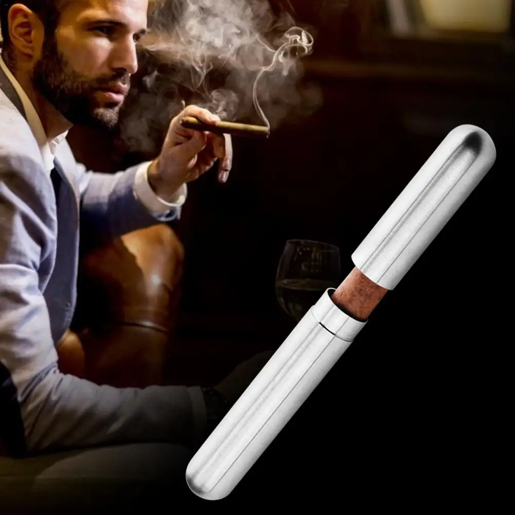 Stainless Steel Single Travel Cigars Box Cigarettes Case Cigar Tube Mini Humidor Pure Cupper Tube Holder Smoker Accessories Gift
Stainless Steel Single Travel Cigars Box Cigarettes Case Cigar Tube Mini Humidor Pure Cupper Tube Holder Smoker Accessories Gift