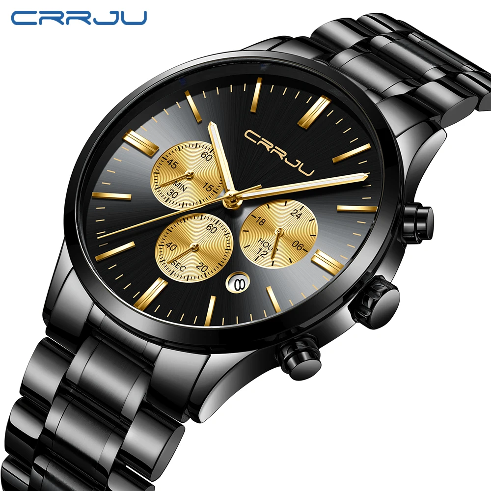 CRRJU Men Outdoor Waterproof Sport Watches Mens Chronograph Analog Watch Stainless Steel Quartz Male Clock Relogio Masculino
CRRJU Men Outdoor Waterproof Sport Watches Mens Chronograph Analog Watch Stainless Steel Quartz Male Clock Relogio Masculino
