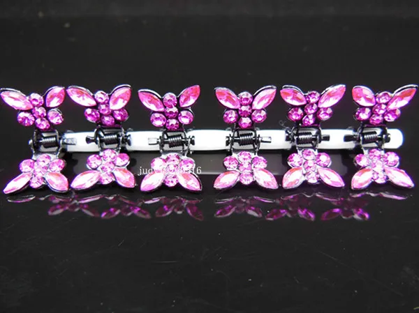 12 Pcs 5 Color Mini Butterfly Crystal Flower Hair Claw Clamp Hair Clip Hair Pins Wedding Prom Rhinestone Crystal hair ornament
12 Pcs 5 Color Mini Butterfly Crystal Flower Hair Claw Clamp Hair Clip Hair Pins Wedding Prom Rhinestone Crystal hair ornament