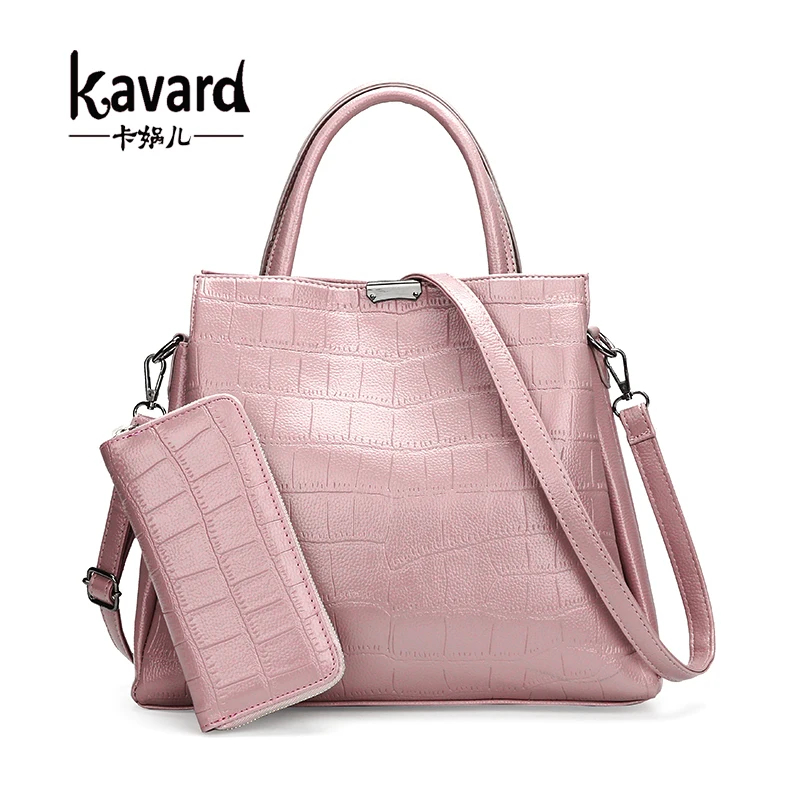 Kavard модные женские кожаные сумки аллигатора большая сумка тоут кошельки и