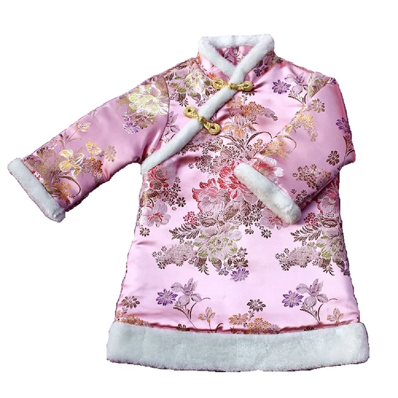 Children Girl Quilted Jackets Kid Qipao Winter Outerwear Coats For Girls Tang Dress 
Children Girl Quilted Jackets Kid Qipao Winter Outerwear Coats For Girls Tang Dress