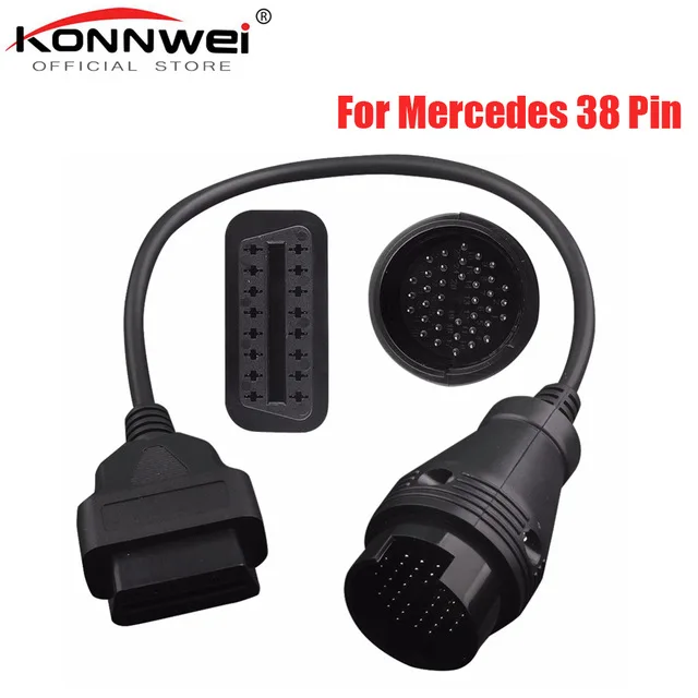 High Quality MB 38 Pin to 16 Pin OBD2 OBD II Diagnostic Adapter For Mercedes 38 Pin OBD 38pin Connector For Benz Free Shipping
High Quality MB 38 Pin to 16 Pin OBD2 OBD II Diagnostic Adapter For Mercedes 38 Pin OBD 38pin Connector For Benz Free Shipping