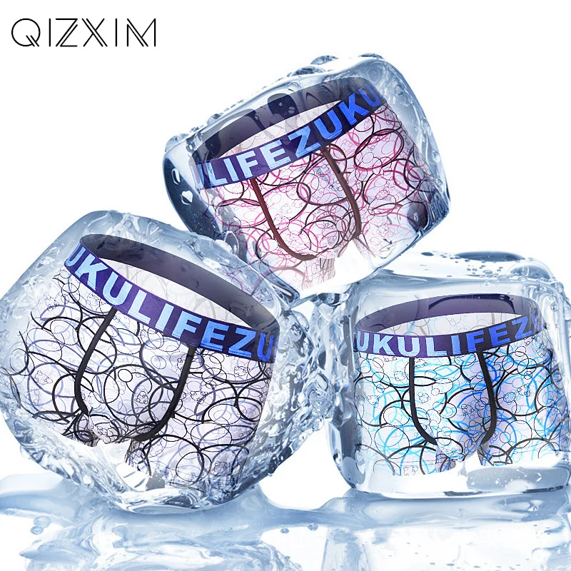 Мужские боксеры QIZXIM сексуальное нижнее белье с 3D рисунком мужские круглыми