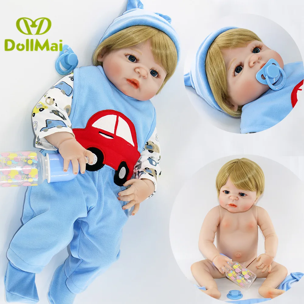 DollMai bebes reborn 57cm Full Silicone Body Reborn Baby boy Doll In Cute Blue Car Clothes Toys bonecas Brinquedos girls kids
DollMai bebes reborn 57cm Full Silicone Body Reborn Baby boy Doll In Cute Blue Car Clothes Toys bonecas Brinquedos girls kids