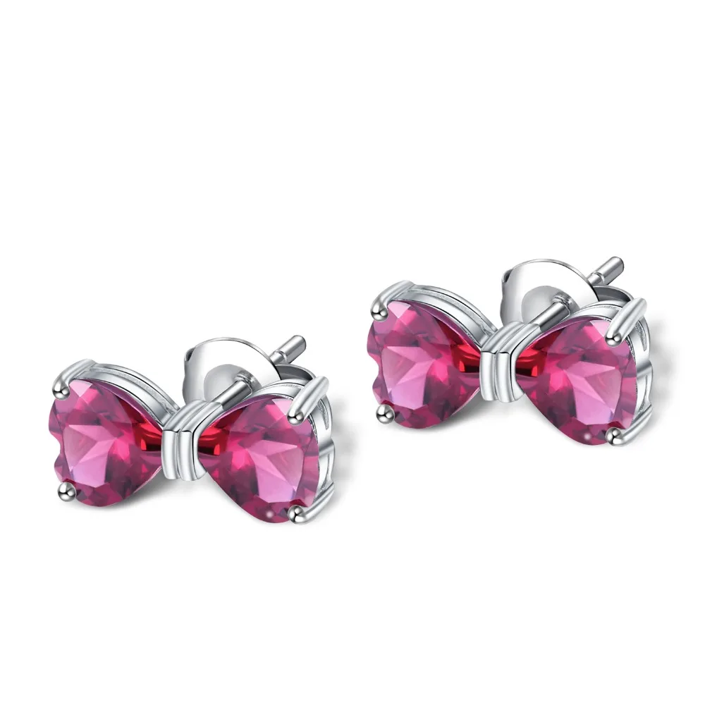 GEM'S BALLET 925 Sterling Silver Bow-knot Stud Earrings for Women 3.36Ct Natural Rhodolite Garnet Heart Earrings Fine Jewelry
GEM'S BALLET 925 Sterling Silver Bow-knot Stud Earrings for Women 3.36Ct Natural Rhodolite Garnet Heart Earrings Fine Jewelry