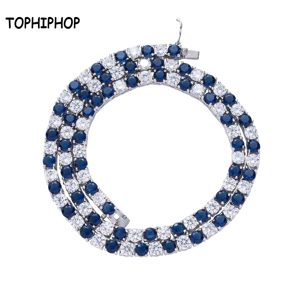 TOPHIPHOP 5MM 1 Row of Colorful Cubic Zircon Tennis Chain Necklace Hiphop Jewelry Men's Necklace
TOPHIPHOP 5MM 1 Row of Colorful Cubic Zircon Tennis Chain Necklace Hiphop Jewelry Men's Necklace