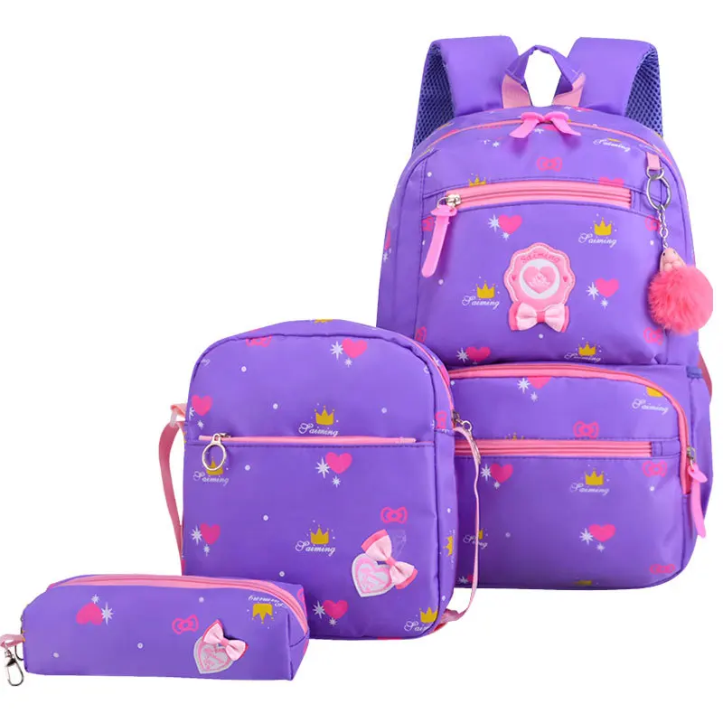 3 шт. водонепроницаемые школьные рюкзаки для девочек с принтом | Багаж и сумки