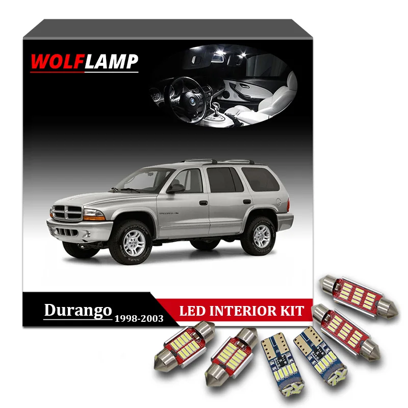 Wolflamp 9 шт. супер яркие ледяные синие светодиодные светильник s для 1998-2003 Dodge Durango