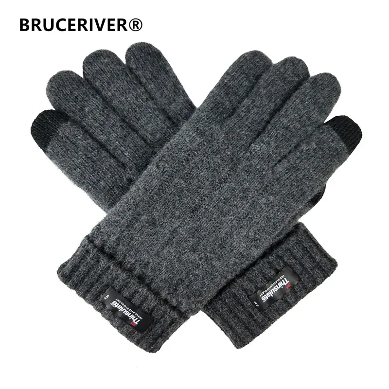 Bruceriver Men's Pure Wool Knitted Touch Screen Gloves with Thinsulate Lining and Rib Design
Bruceriver Men's Pure Wool Knitted Touch Screen Gloves with Thinsulate Lining and Rib Design