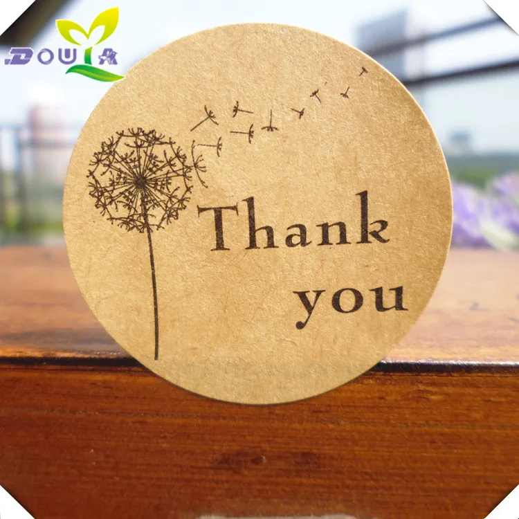 Круглый герметичный пакет для пекарни с одуванчиком «Thank you», благодаря этикетке наклейки
Круглый герметичный пакет для пекарни с одуванчиком «Thank you», благодаря этикетке наклейки