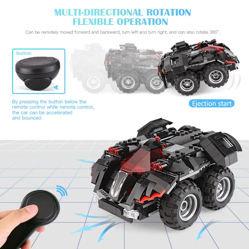 RC пульт дистанционного управления Batmobile совместимый LegoSet 76112 Technic DC Комикс Супер