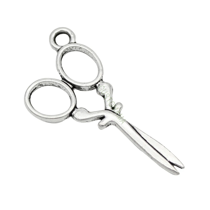 100pcs-Antique Tibetan Silver 2 Sided Scissors Charm Pendant 29x14mm 
100pcs-Antique Tibetan Silver 2 Sided Scissors Charm Pendant 29x14mm