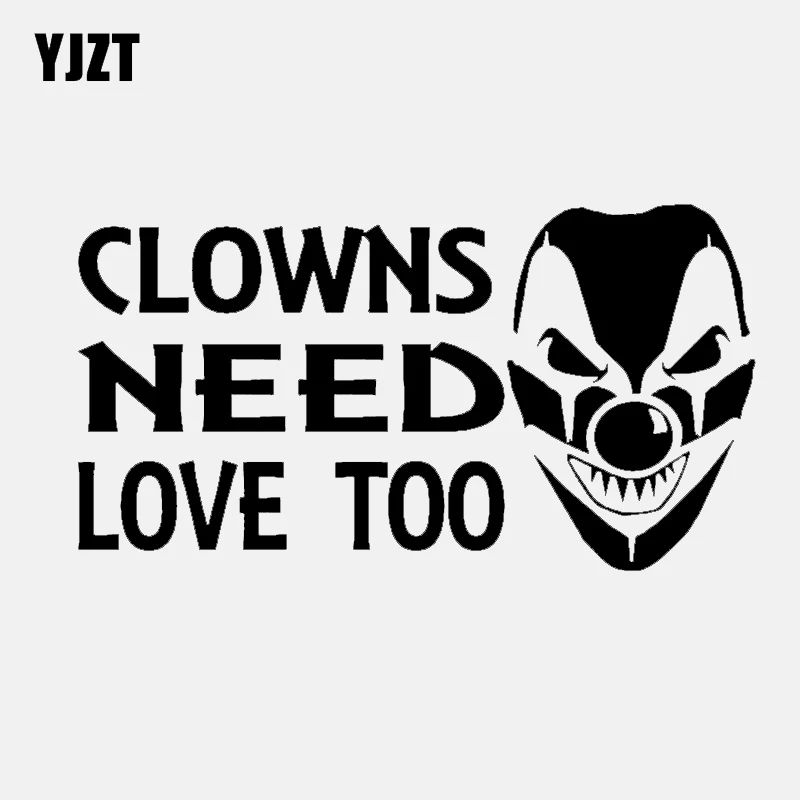 YJZT 16,5 см * 8,8 см интересные клоуны Need Love Too Decal черные серебряные виниловые автомобильные наклейки
YJZT 16,5 см * 8,8 см интересные клоуны Need Love Too Decal черные серебряные виниловые автомобильные наклейки