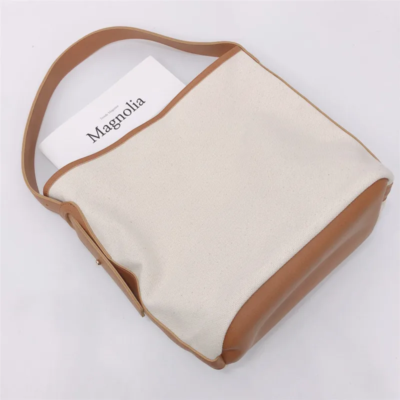 Women Ins Large Capacity Canvas Collision Color Bucket Handbag Hand Bags Girl 2019 New Single Shoulder Bag Students School Bag
Women Ins Large Capacity Canvas Collision Color Bucket Handbag Hand Bags Girl 2019 New Single Shoulder Bag Students School Bag