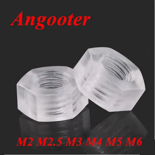 100pcs DIN934 M2 M2.5 M3 M4 M5 M6 M8 Plastic Acrylic Transparent Nut Polycarbonate PC Clear Hexagon Nut Hex nuts
100pcs DIN934 M2 M2.5 M3 M4 M5 M6 M8 Plastic Acrylic Transparent Nut Polycarbonate PC Clear Hexagon Nut Hex nuts