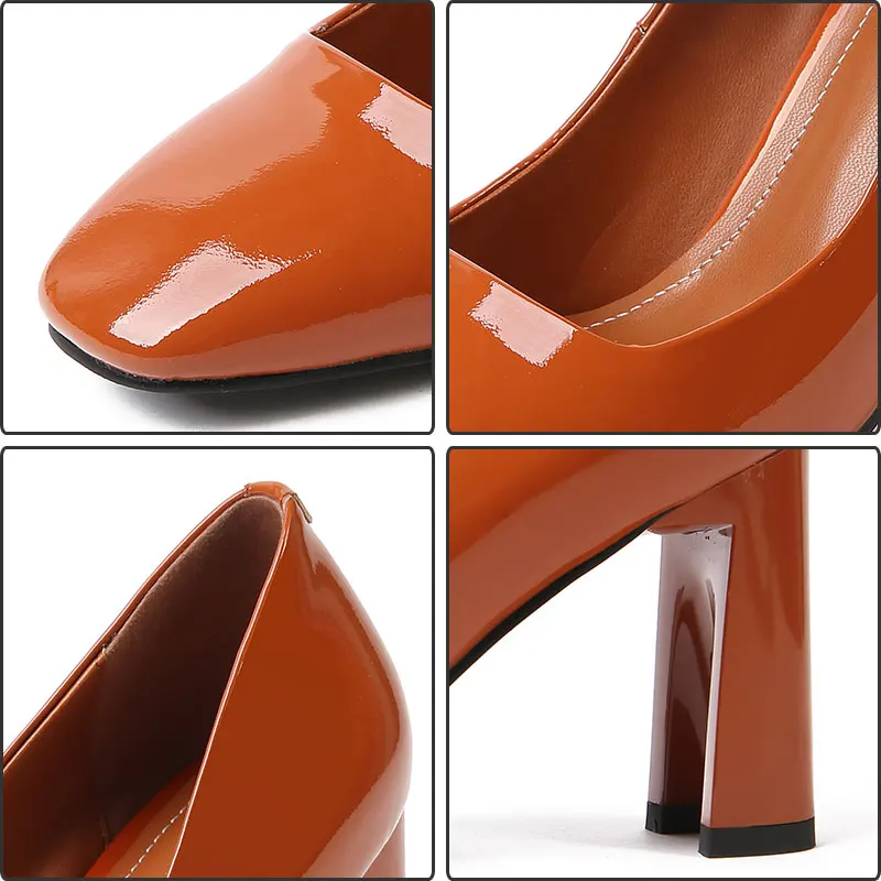 Fanyuan Fashion Genuine Leather Shallow Pumps Women Shoes Comfort wild Square Toe Hoof High heels Concise Solid Slip-On Shoes
Fanyuan Fashion Genuine Leather Shallow Pumps Women Shoes Comfort wild Square Toe Hoof High heels Concise Solid Slip-On Shoes