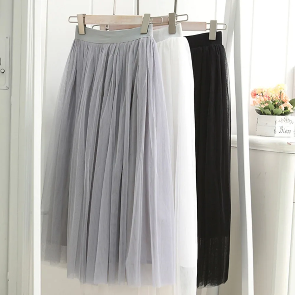 Womens Adult Ice Silk Lining Three Layer Tulle Skirt Solid Color Pleated Princess Maxi A-Line Overlay Flare Bouffant Puffy
Womens Adult Ice Silk Lining Three Layer Tulle Skirt Solid Color Pleated Princess Maxi A-Line Overlay Flare Bouffant Puffy