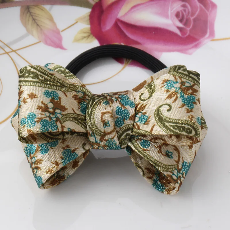 2020 New Big Bow Dot Flower Scrunchy Women Girls Hair Accessories Ponytail Ornaments Elastic Band Sweet Gum for | Аксессуары для