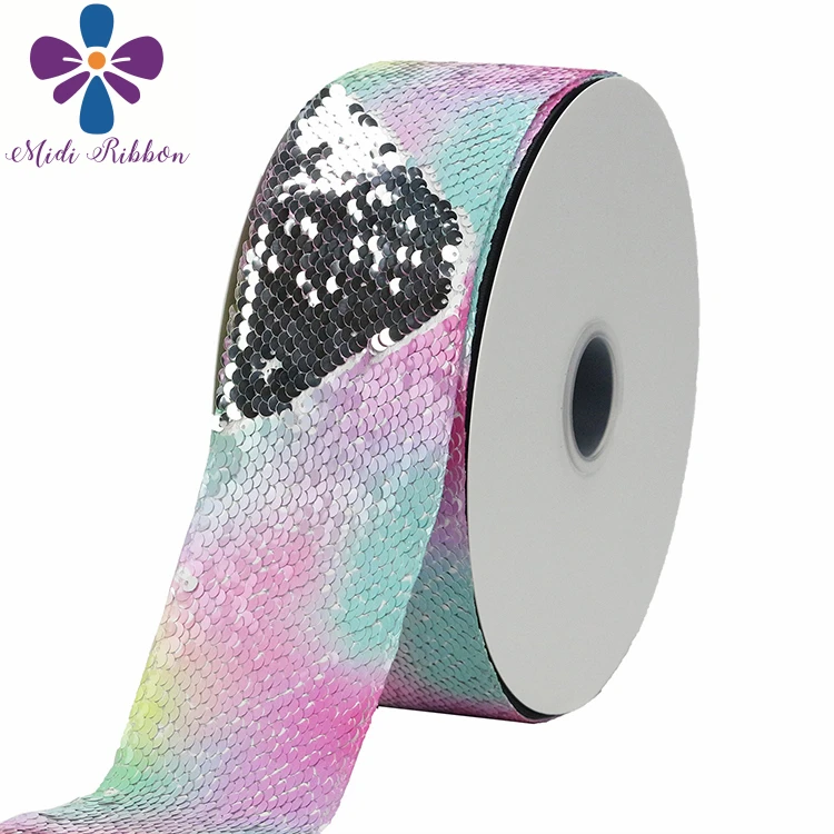 3"75mm Gradient Color Rainbow Stripes Pink Galaxy Printed Double Reversible Silver Sequin Ribbon DIY Hair Bowknots 46yards
3"75mm Gradient Color Rainbow Stripes Pink Galaxy Printed Double Reversible Silver Sequin Ribbon DIY Hair Bowknots 46yards